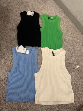 Various cropped tops
